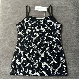 NWT Anne Fontaine lace camisole top in indigo blue size 38